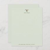 Custom Green Hummingbird Stationspapier (Vorne/Hinten)