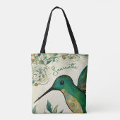 Custom Green Hummingbird Tasche (Rückseite)