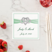 Custom Green Infinity Heart Paper Napkins Serviette (Beispiel)