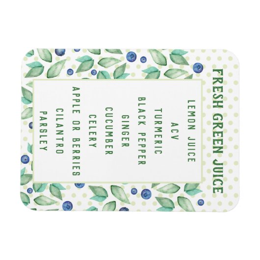 Custom Green Juice Magnet (Horizontal)
