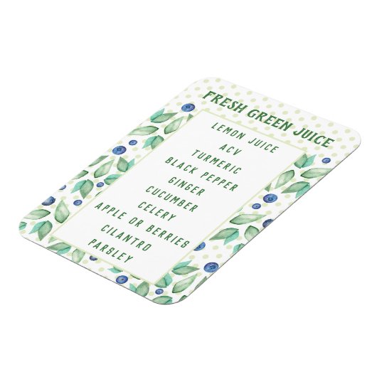 Custom Green Juice Magnet (Linke Seite)