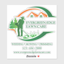 Custom Green Lawn Care Vinyl Aufkleber