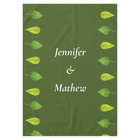 Custom Green Leaf Greenerity Tablecloth Tischdecke (Vorderseite)