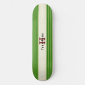 Custom Green Lines Vintag Band HAMbyWG Skateboard (Vorderseite)