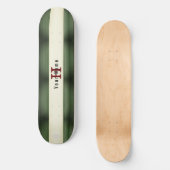 Custom Green Lines Vintag Look HAMbyWG Skateboard (Vorderseite)