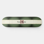 Custom Green Lines Vintag Look HAMbyWG Skateboard (Horizontal)