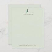 Custom Green Lucifer Hummingbird Stationspapier (Vorne/Hinten)