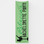 Custom Green Martini Girl Bachelorette Banner (Vertikal)