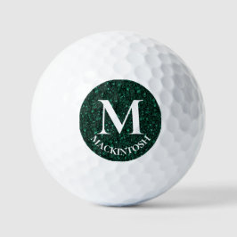 Custom Green Monogram Golf Balls Golfball
