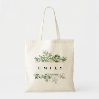 Custom Green Name Tote Bag Tragetasche