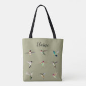 Custom Green North American Hummingbirds Tasche (Rückseite)