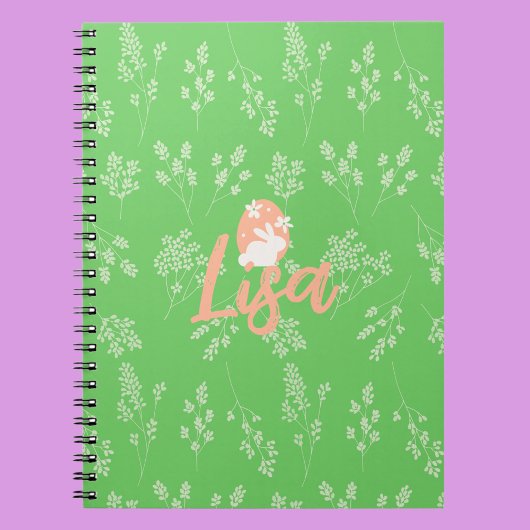 Custom Green Oaster Bunny Notebook Notizblock