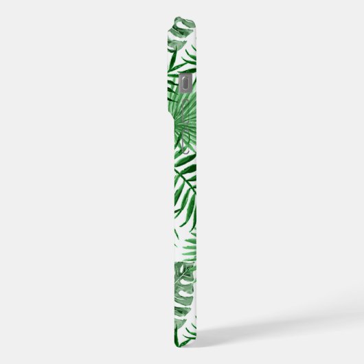 Custom Green Palm Blätter Tropical Summer Pattern iPhone Hülle (Linke Seite)