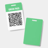 Custom Green Pass Covid Safe Ticket PVC Abzeichen  Ausweis (Vorder- & Rückseite)