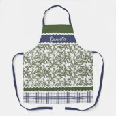 Custom Green Pine Needles Blue Junior Berries Schürze (Vorderseite)