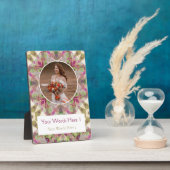 Custom Green Pink Lila Star Wedding Anniversary Fotoplatte (Seite)