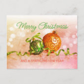 Custom Green Pink Orange Gold Tree Ornamente Postkarte (Vorderseite)