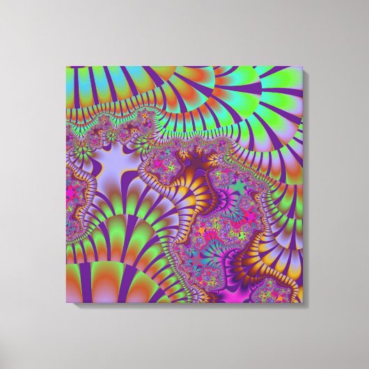 Custom Green Rainbow Melt Leinwände Art Leinwanddruck (Vorderseite)