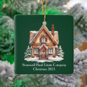 Custom Green Real Anwesen Business Weihnachten Keramikornament