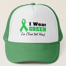 Custom Green Ribbon Awareness Truckerkappe