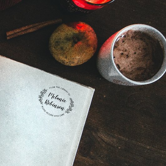 Custom Green Round botanical aus der Bibliothek Permastempel