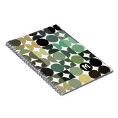 Custom Green Schwarz-weiß Brown Retro Art Muster Notizblock (Rechte Seite)