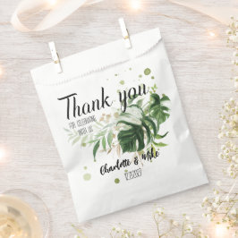 Custom Green Tropical Wedding Vielen Dank für Ihr Geschenktütchen