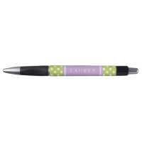 Custom Green und Lavender Polka Dots Muster