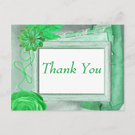 Custom Green Vielen Dank Postkarte