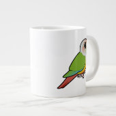 Custom Green Wake Conure Jumbo Tasse (Vorderseite Rechts)