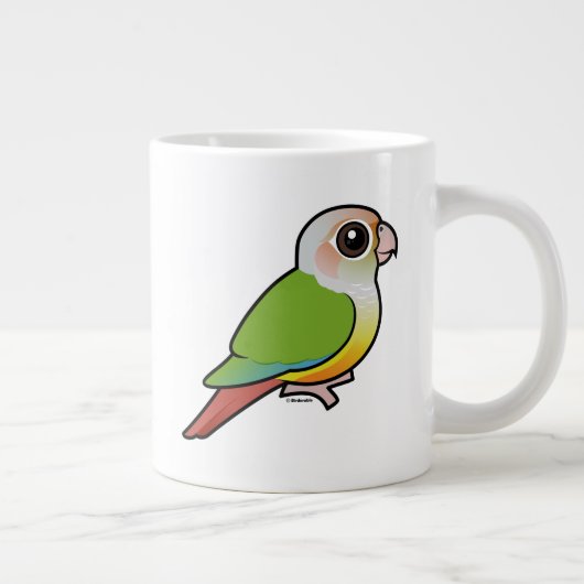 Custom Green Wake Conure Jumbo Tasse (Rechts)