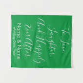 Custom Green Wedding Background for Empfang Ideas Wandteppich (Vorderseite (Horizontal))