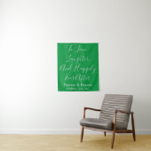 Custom Green Wedding Background for Empfang Ideas Wandteppich (Beispiel)
