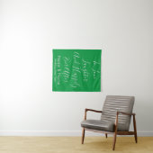 Custom Green Wedding Background for Empfang Ideas Wandteppich (Beispiel (Horizontal))