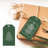 Custom Green Whimsical Doodle Christmas Geschenkanhänger