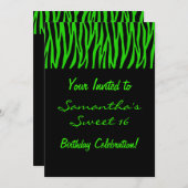 Custom Green Zebra Einladung (Vorne/Hinten)