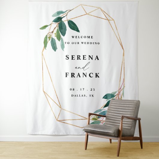 Custom Greenerity Wedding Background für Foto Boot Wandteppich (Beispiel)