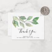 Custom Greenery Vielen Dank Mitteilungskarte (Vorderseite/Rückseite Beispiel)