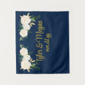 Custom Greenery Wedding Reception Foto Stand Prop Wandteppich (Vorderseite)