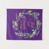 Custom Greenery Wedding Reception Foto Stand Prop Wandteppich (Vorderseite (Horizontal))