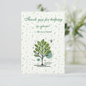 Custom Greenleaf Nursery Branding  Dankeskarte (Stehend Vorderseite)