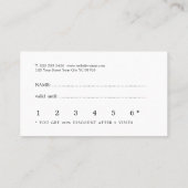 Custom Greenleaf Nursery Branding Loyalty Card Treuekarte (Rückseite)