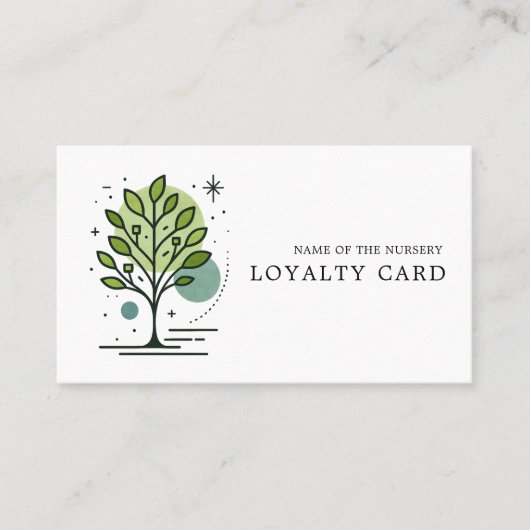 Custom Greenleaf Nursery Branding Loyalty Card Treuekarte (Vorderseite)