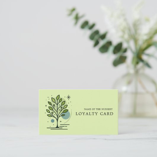 Custom Greenleaf Nursery Branding Treuekarte (Stehend Vorderseite)