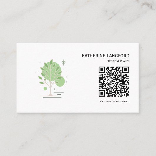 Custom Greenleaf Nursery Branding Visitenkarte (Vorderseite)