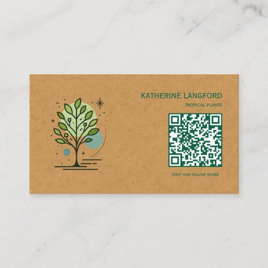 Custom Greenleaf Nursery Branding  Visitenkarte (Vorderseite)