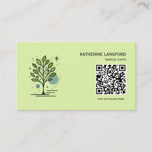 Custom Greenleaf Nursery Branding Visitenkarte (Vorderseite)