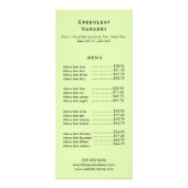 Custom Greenleaf Nursery Branding Werbekarte (Vorne)