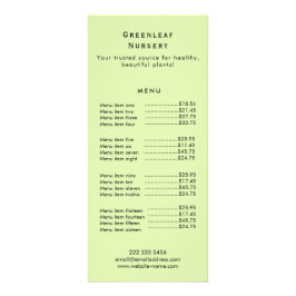 Custom Greenleaf Nursery Branding  Werbekarte