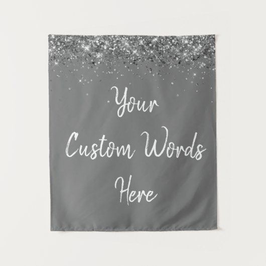 Custom Grey Backdrop Geburtstag Foto Stand grau Wandteppich (Vorderseite)